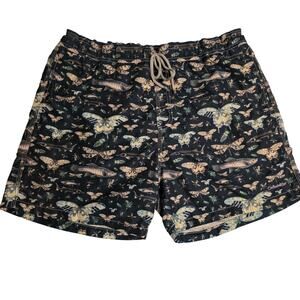 OndadeMar Men’s Butterfly, Fish & Insect Print Luxury Swim Trunks Large